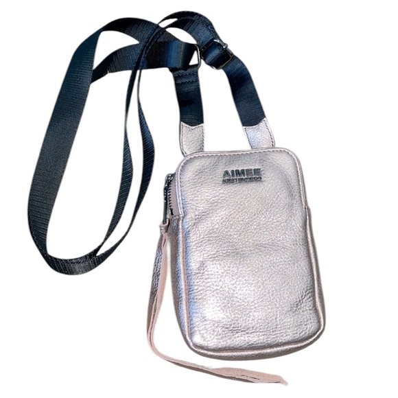 Aimee Kestenberg Handbags - Aimee Kestenberg metallic pink mini crossover bag NWOT
